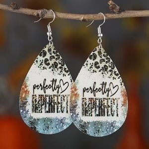 PERFECTLY IMPERFECT Faux Leather earrings!! NWT!!